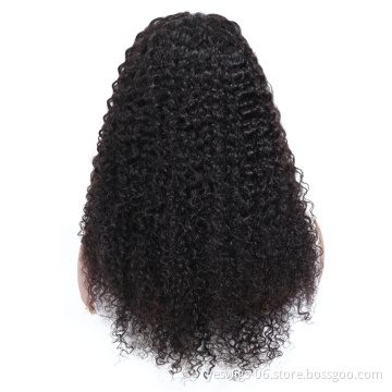 10A Grade Yeswigs Virgin Hair Peruvian Curly Wig Cuticle Aligned Swiss Lace Front Closure Peruvian Kinky Curly Human Hair Wig